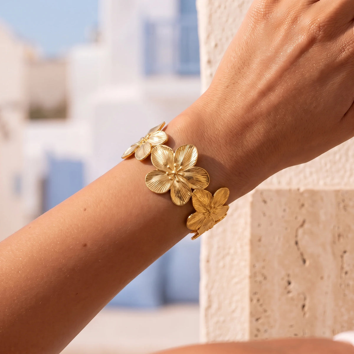 BRACELET " FLEUR D'OR "