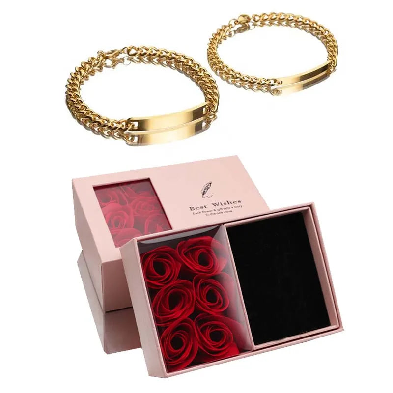 Coffret Bracelet Couple Personnalisé