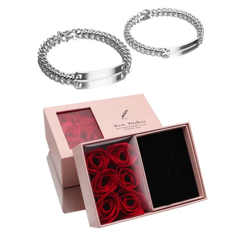 Coffret Bracelet Couple Personnalisé