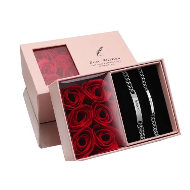 Coffret Bracelet Couple Personnalisé