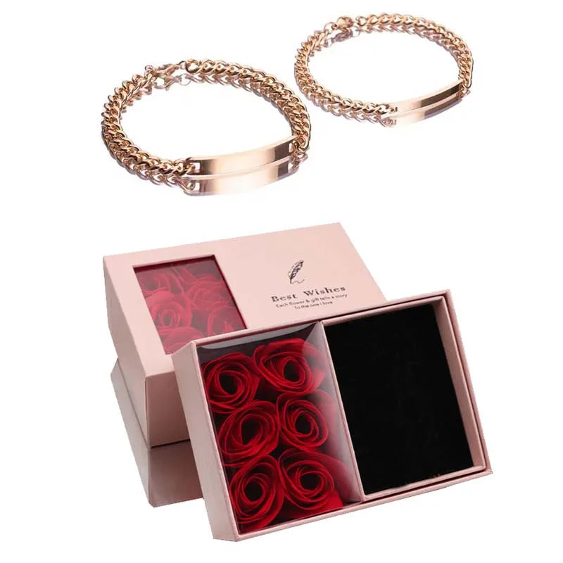 Coffret Bracelet Couple Personnalisé