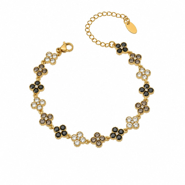 Bracelet Mila noir, finition dorée